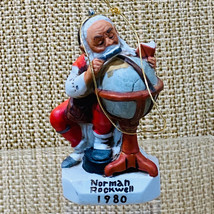 Vintage Norman Rockwell Santa&#39;s Good Boys Ornament Dave Grossman Japan 1980 - £8.54 GBP