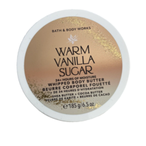 Bath &amp; Body Works Warm Vanilla Sugar Whipped Body Butter Shea Cocoa 6.5 oz - £8.68 GBP