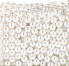 SUREAM White 1300Pcs Vase Fillers Pearls, 8Mm/0.31In Faux Plastic Pearls for Cra - £16.22 GBP