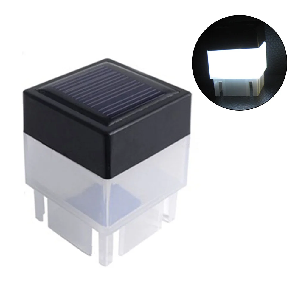 Outdoor Solar Powered Fence Light Waterproof Square LED Light for Pool G... - £116.98 GBP