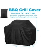 Waterproof BBQ Gas Grill Cover for Outside (57&#39;&#39; L x 24&#39;&#39; W x 46&#39;&#39; H, Bl... - $187.55 MXN