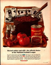 1965 Hormel Chili National Football League tie-in vintage photo print Ad... - $25.98
