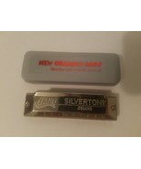 Vintage Huang Silvertone Deluxe Smoky Greenwell Special Harmonica w/ Cas... - £16.87 GBP