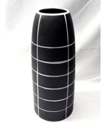 Modern Home Decor KAVANA Vase - 14&quot; Vertical &amp; Horizontal Striped / Ridges - $22.75
