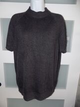 Carolyn Taylor Charcoal Heather Turtleneck Back Zipper Sweater Size XL W... - $25.20