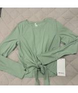 Lululemon Time to Restore Nulu Long Sleeve Shirt Mint Green sz 10 Wrap w... - $32.73