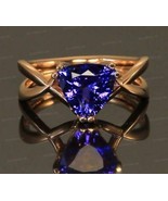 Solitaire Women&#39;s Engagement Ring 2Ct Trillion Cut Simulated Tanzanite 9... - €110,99 EUR
