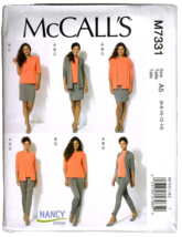 McCall&#39;s M7331 Misses 6 to 14 Knit Jacket, Top, Skirt and Pants Sewing P... - £11.80 GBP