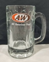 Vintage Heavy Thick Glass A&amp;W Root Beer Mug With &quot;All American Food&quot; Let... - £14.23 GBP