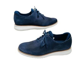 Cole Haan Men&#39;s 2.Zerogrand Lined Laser Wingtip Oxford Blue Style C23806 - $37.42