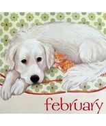 Labrador Kitten February Dog Days Poster Calendar 14 x 11&quot; Art Leigh DWD... - $42.03 CAD