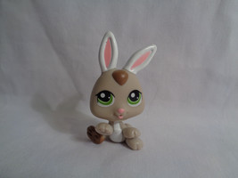 Littlest Pet Shop Tan Brown Bunny Rabbit #1334 Green Eyes  - £1.86 GBP