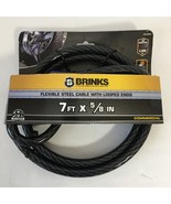 7 Ft x 5/8&quot; Commercial Steel Braided Loop Cable, Heavy Duty Vinyl Wrap f... - €21,49 EUR
