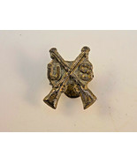 Vintage INFANTRY LAPEL BUTTON HOLE PIN Brass Crossed Rifles  - $13.56 CAD