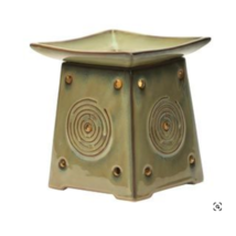 Scentsy Warmer Deluxe SENDAI Green Retired Asian Japanese Oriental Feng Shui Zen - £23.18 GBP