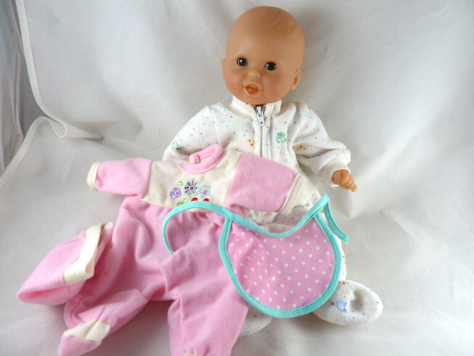 Corolle Baby with teeth 13" two outfits Vinyl and cloth - £25.54 GBP
