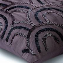Lattice Trellis Pattern Purple Art Silk 16&quot;x16&quot; Pillows Cover, Purple Capsules - £28.19 GBP+