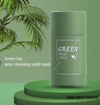 2PCS Green Tea Mask Stick Facial Cleansing Oil Acne Blackhead Control Deep Clean - £6.12 GBP