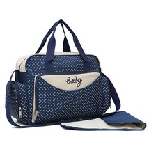 Diaper Bag One Shoulder Baby Bag Women Dark Blue Big Bag - £29.23 GBP