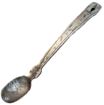 Vtg Handmade Hammered Solid Steel Large Spoon Cottage Shabby Granny Chic Core - £23.24 GBP
