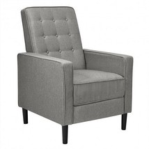 Mid-Century Push Back Recliner Chair -Gray - Color: Gray - £128.07 GBP