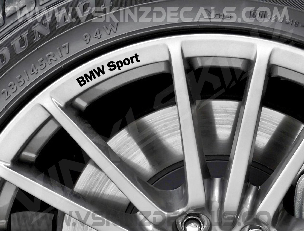 BMW Sport Logo Wheel Rim Decals Kit Stickers Premium Quality Alpina M4 M3 X3 X5