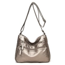 Yogodlns Vintage Shoulder Women&#39;s Bag Washed PU Leather Crossbody Bag Multifunct - £34.13 GBP