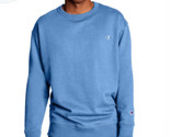 Champion Mens Powerblend Fleece Crew Sweatshirt NWT Blue Pullover Logo - $34.99
