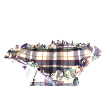 Longaberger Tarragon Basket Woven Traditions Plaid Ruffle Liner 2771028 ... - $20.39