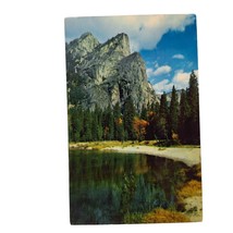 Postcard Yosemite National Park California Three Brothers Chrome Posted - $6.92