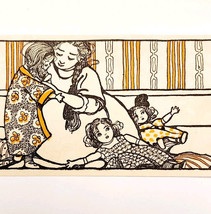 1913 Jane Boyer Art Illustration Print Mary Frances Thimble People Dolls... - $19.99