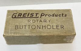 Vintage 1956 Greist Products Rotary Buttonholer in Box with Instructions - £12.16 GBP