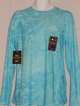 Men&#39;s Realtree Shirt WAV3 Fishing Size Medium Wicking UPF 30+ Flex Fabric Blue - £15.13 GBP