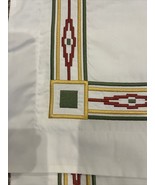 Vintage JDT International Aztec Southwest Embroidered Euro Shams 26x26 - €25,45 EUR