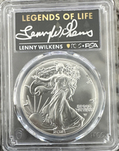 2021-American Silver Eagle- PCGS- PSA/ MS70-T2-Legends of Life- Lenny Wilkens - £90.95 GBP