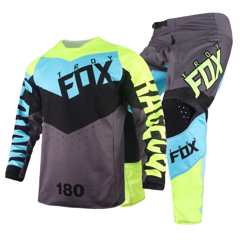2022 Troy Fox 180 Trice Gear Set Motocross Racing Jersey Pants MX BMX Bike - £82.52 GBP