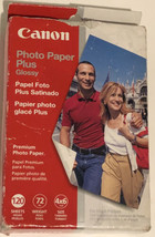 Canon 4x6 Photo Paper Plus Glossy 120 Sheets for inkjet Open Box - £4.67 GBP