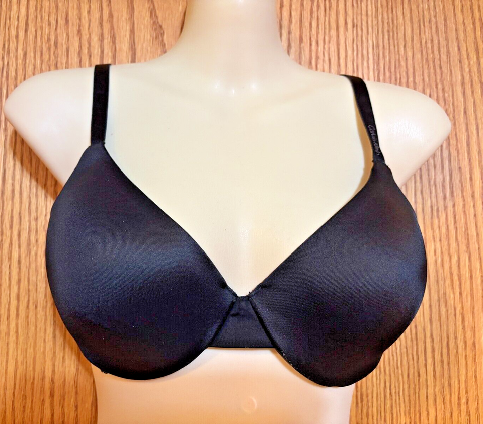 VTG Calvin Klien Black underwire bra size 32D pre-owned - $12.00