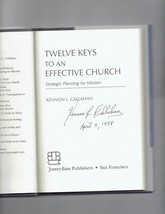 Twelve Keys to an Effective Church by Kennon L. Callahan Signed Book - $50.40