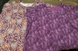 10C Purple 5X Catherines T-Shirt Top Stretch Tee 34W 36W Easy Fit shirt lot - £19.05 GBP