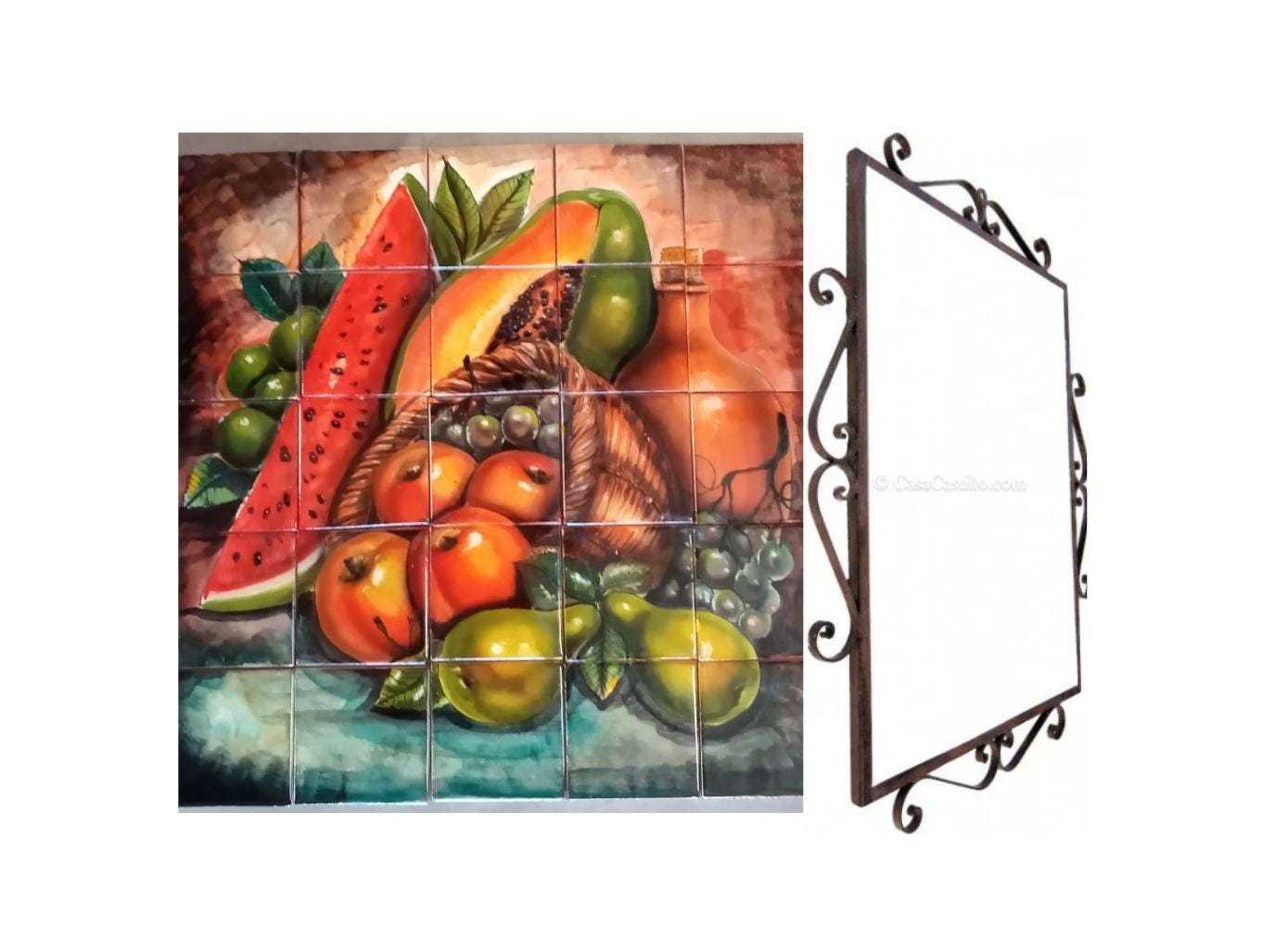 Mexican Talavera Mural HQ - Frutas8 - - $199.00