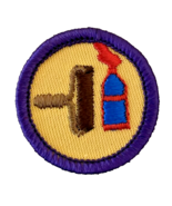 Girl Scout Patch Badge 1980s Junior Art Painting 1.5&quot; Dabbler Vintage - $7.69