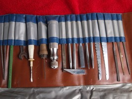 Vintage Original Soviet Russian Made In USSR Tool Kit Set In Roll Up Case - $38.61