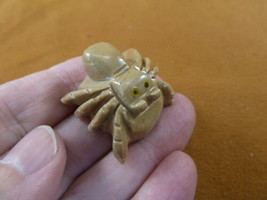 Y-SPI-32) little tan gray TARANTULA spider gem stone carving SOAPSTONE s... - £6.86 GBP