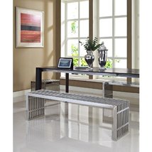 Modway Large Gridiron Stainless Steel Bench - $233.21+