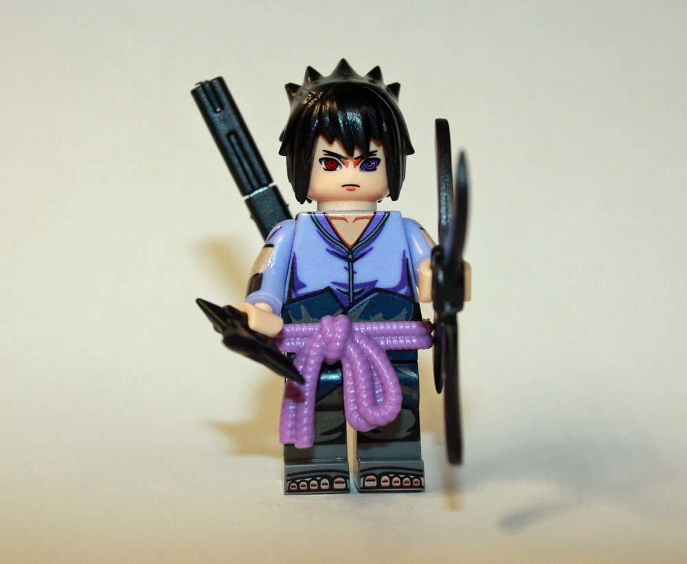 Uchiha Saske Naruto Cartoon Tv Show Anime Custom Minifigures - $8.35