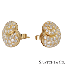 18k (750) Yellow Gold Stunning DIamond Studed Earrings - £1,646.45 GBP