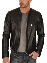 Design Man genuine Handmade men leather jacket real leather jacket for men #100 - £102.38 GBP