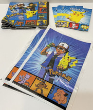 Vintage 1998 Pokeman Party Lot 8 Thank You Cards 3 Party Bags 4 Napkins Total 15 - £14.56 GBP