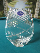Royal Doulton Finest Crystal Swing Pattern Czech Teadrop Vase 8 1/2 &quot; * - £98.90 GBP